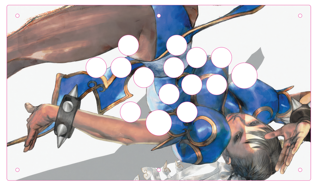 Custom Arcade Stick Printed Plexi Panel