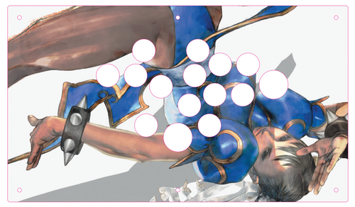 Custom Arcade Stick Printed Plexi Panel
